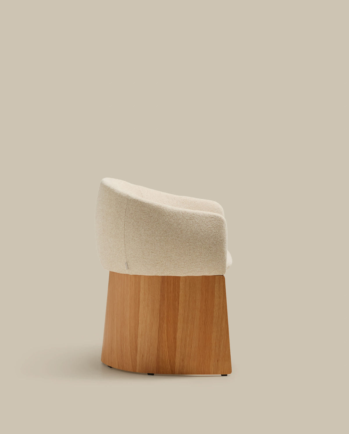 Japandi Stuhl Bosca – Eichenfurnier, Beige – weitere Ansicht