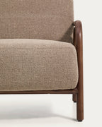 Japandi Sessel Sylo – Chenille, Taupe – weitere Ansicht