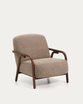 Japandi Sessel Sylo – Chenille, Taupe – Produktansicht