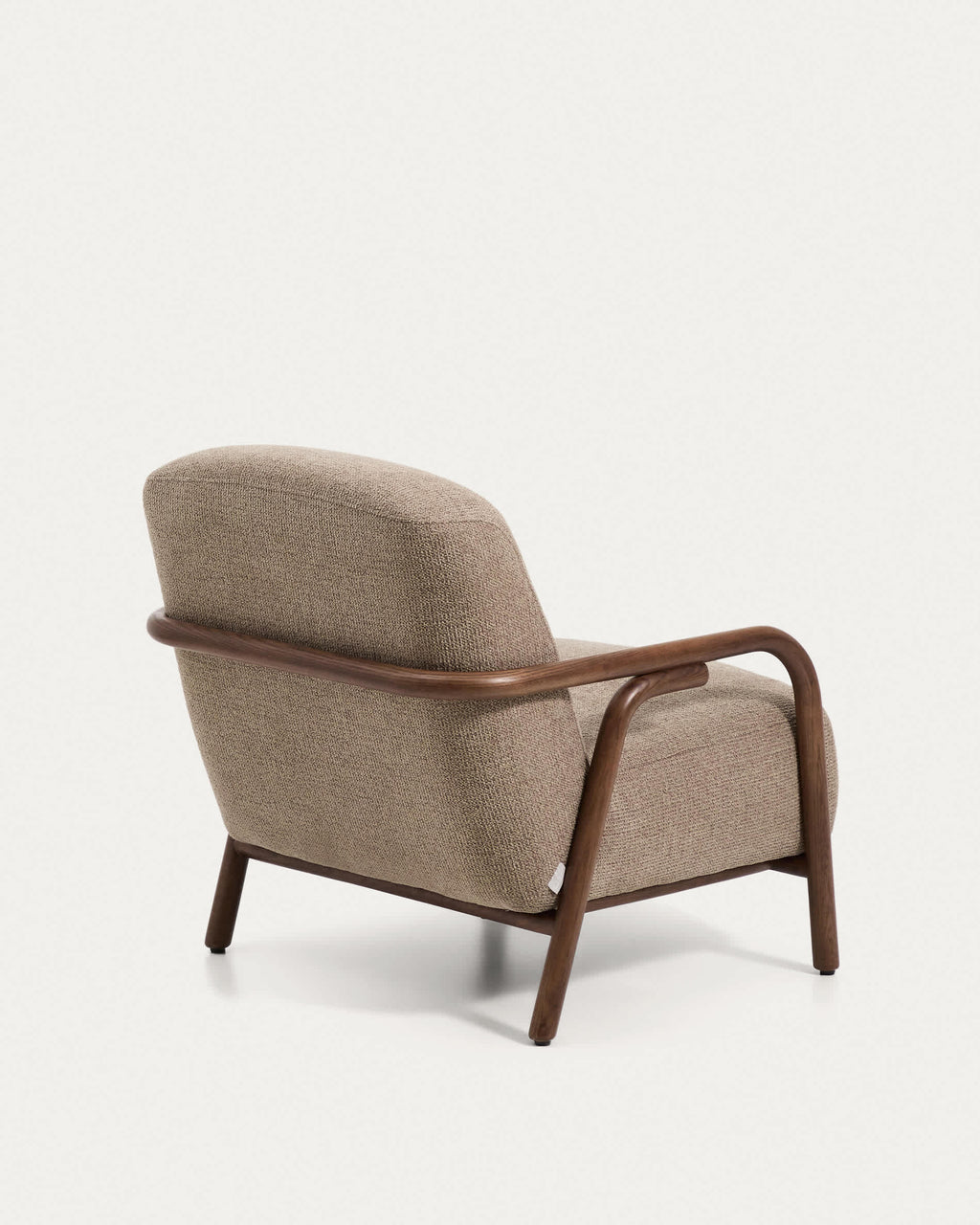 Japandi Sessel Sylo – Chenille, Taupe – weitere Ansicht