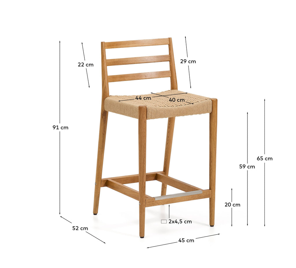Japandi Barhocker Analy – Eiche, Natur, 65 cm – weitere Ansicht