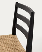 Japandi Barhocker Analy – Eiche, Schwarz, 65 cm – weitere Ansicht