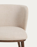 Japandi Hocker Ciselia – Nussbaum, Beige, 65 cm – weitere Ansicht