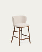 Japandi Hocker Ciselia – Nussbaum, Beige, 65 cm – Produktansicht