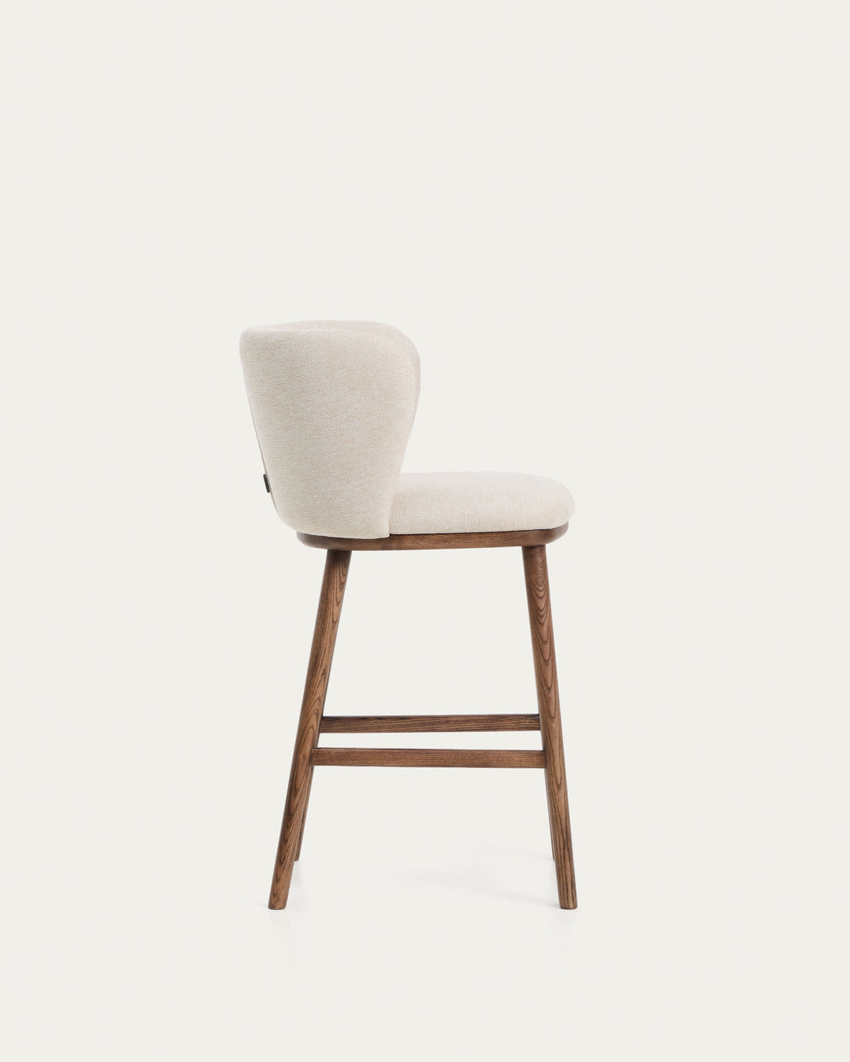 Japandi Hocker Ciselia – Nussbaum, Beige, 65 cm – weitere Ansicht