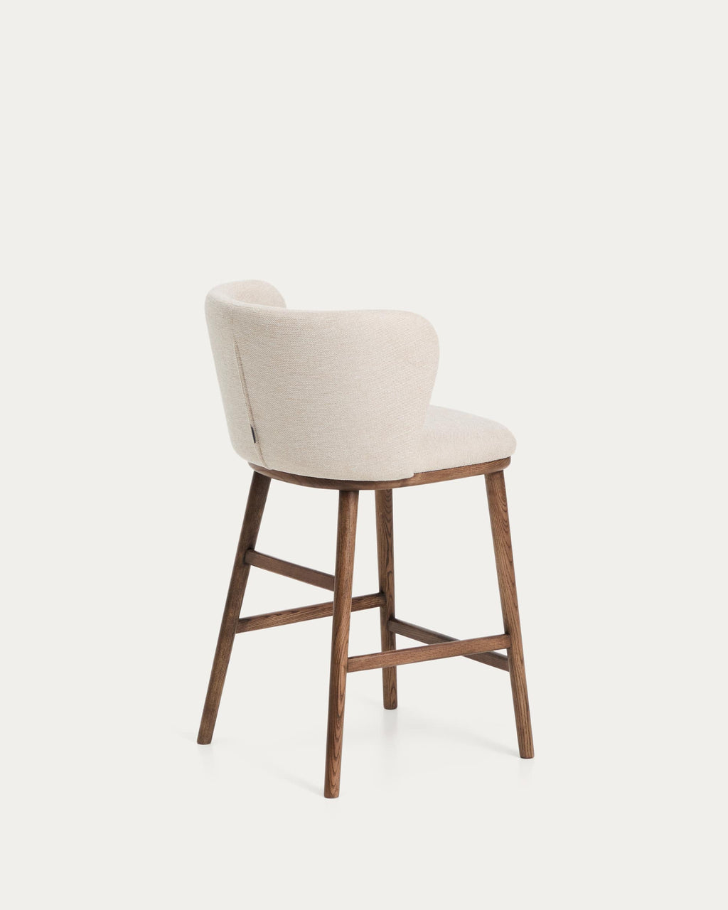 Japandi Hocker Ciselia – Nussbaum, Beige, 65 cm – weitere Ansicht