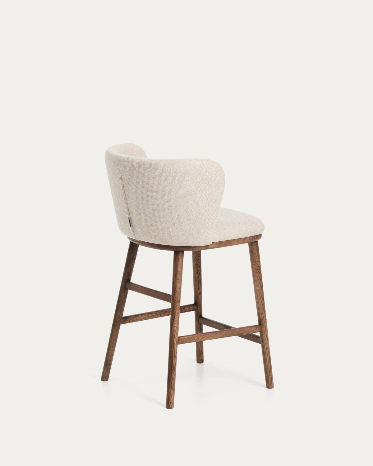 Japandi Hocker Ciselia – Nussbaum, Beige, 65 cm – weitere Ansicht