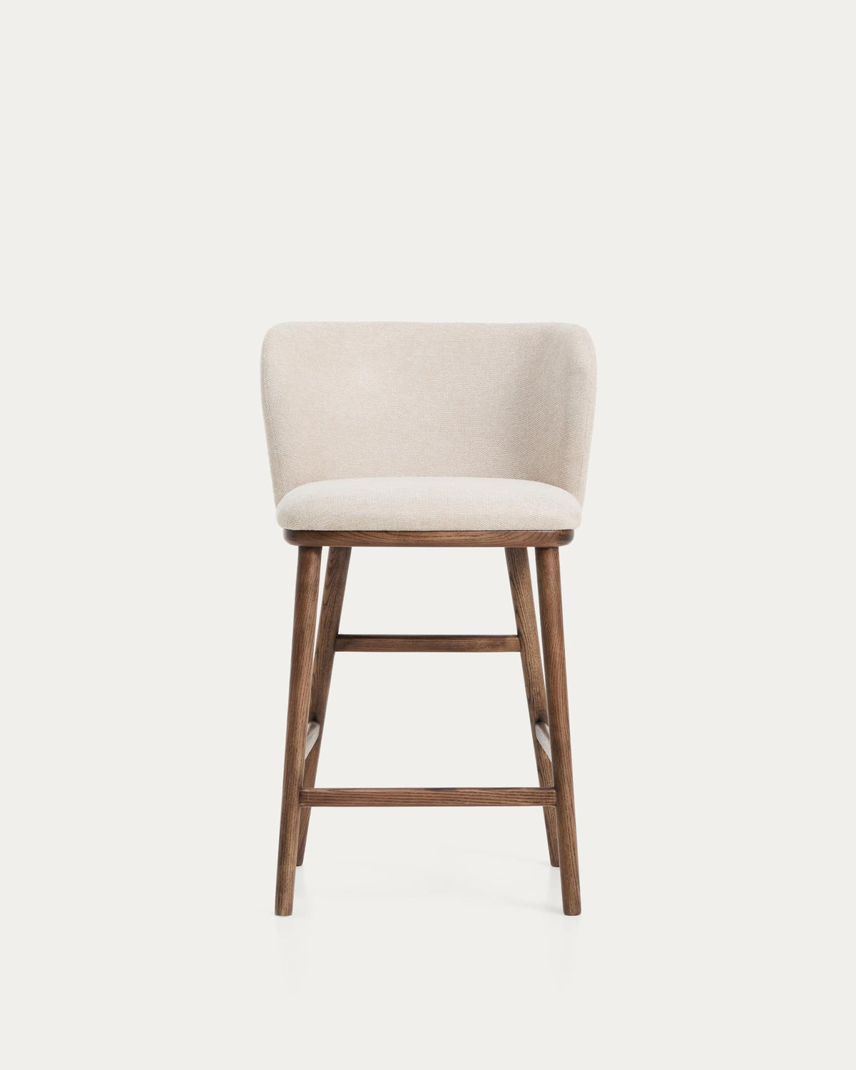 Japandi Hocker Ciselia – Nussbaum, Beige, 65 cm – weitere Ansicht