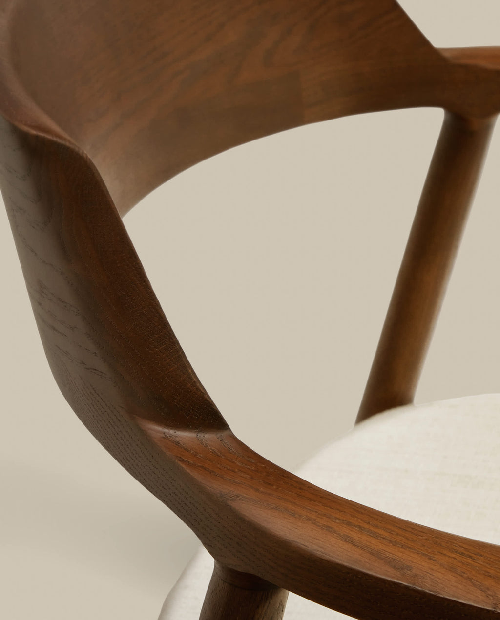 Japandi Stuhl Alocs – Chenille, Beige – weitere Ansicht