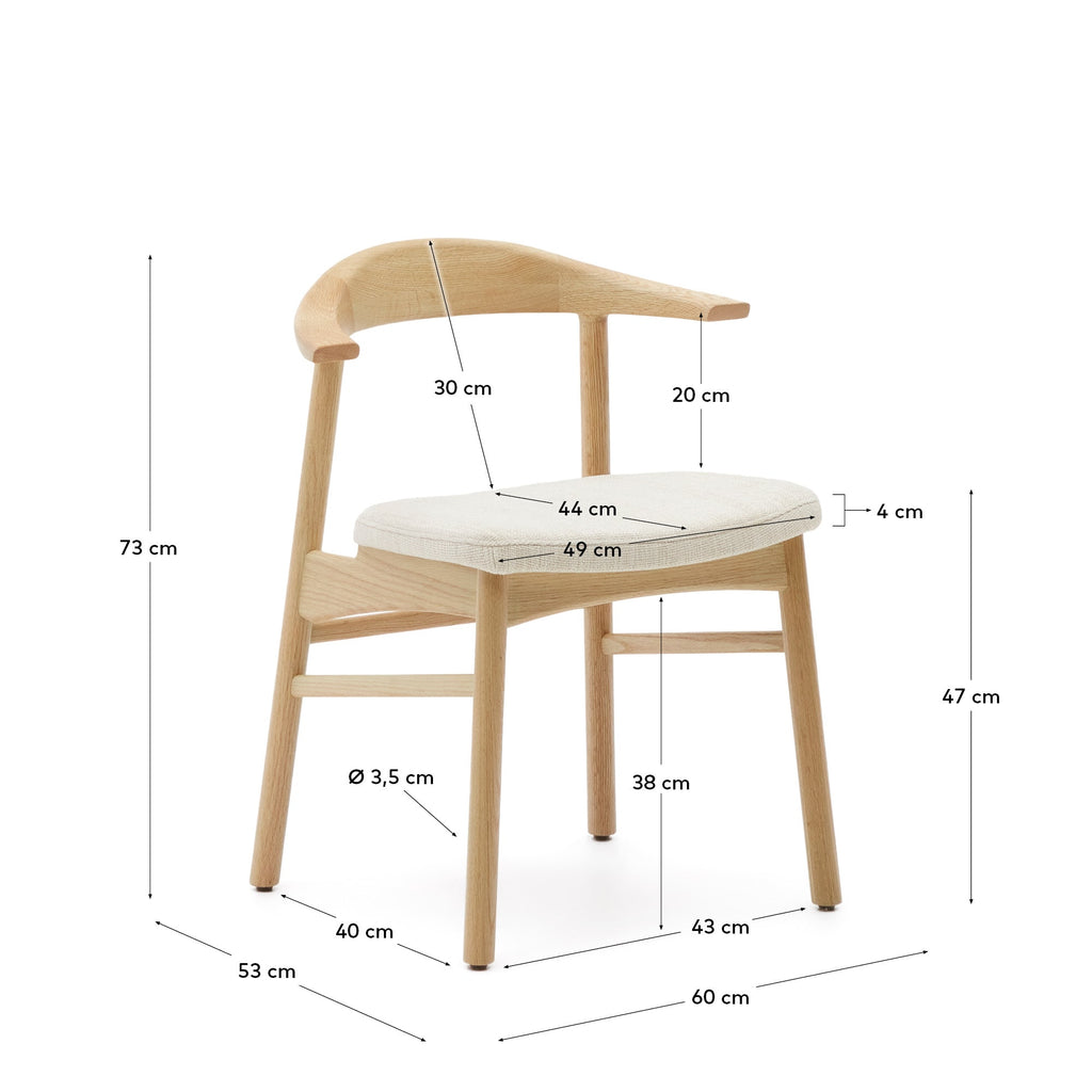 Japandi Stuhl Timons – Natur, Beige – weitere Ansicht
