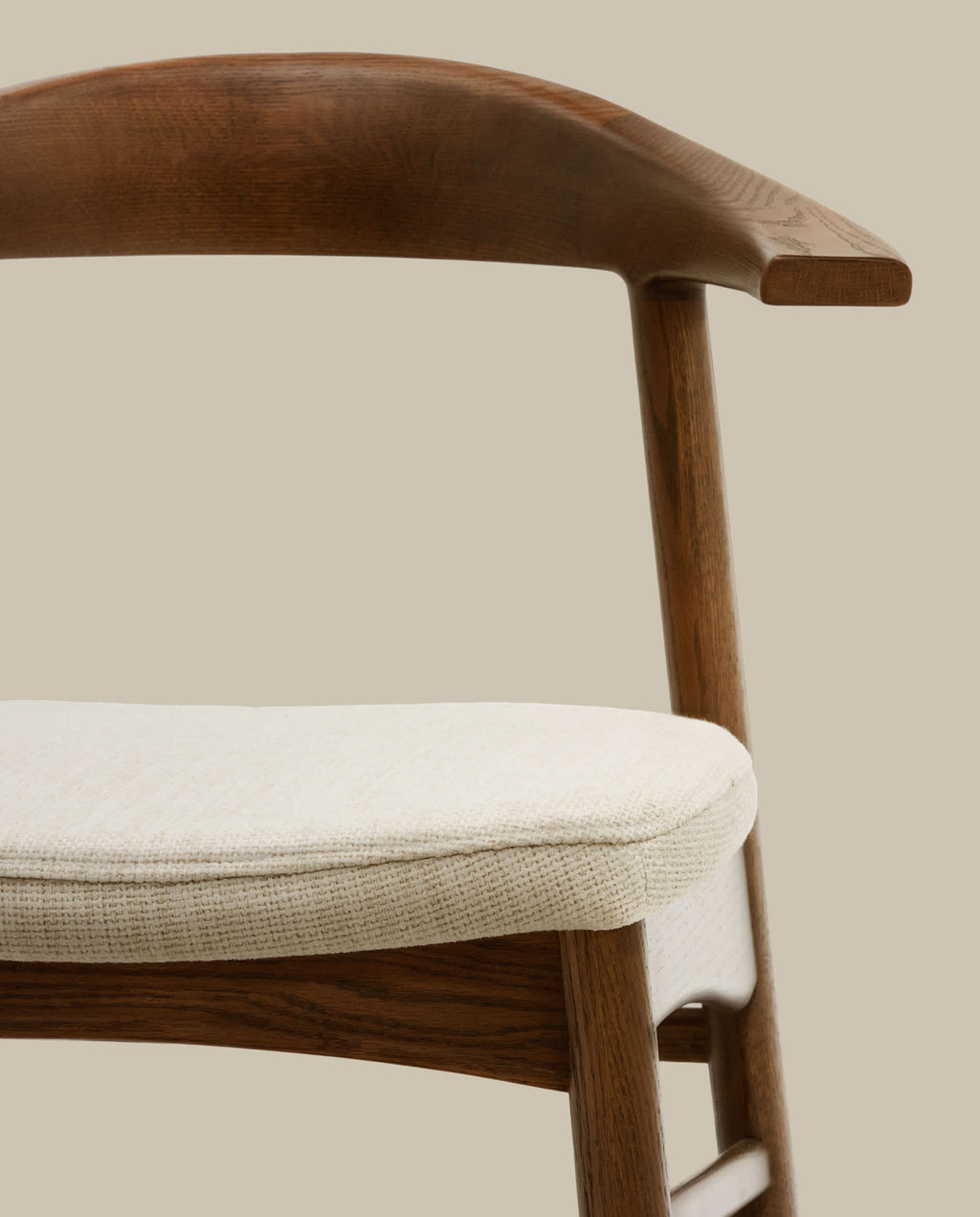 Japandi Stuhl Timons – Nussbaum, Beige – weitere Ansicht