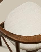 Japandi Stuhl Timons – Nussbaum, Beige – weitere Ansicht