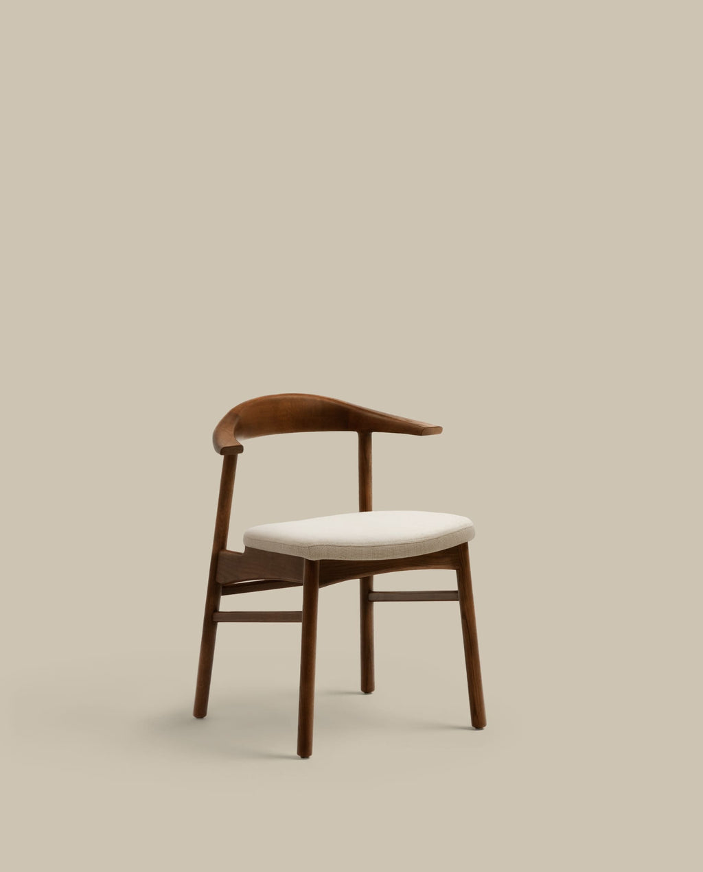 Japandi Stuhl Timons – Nussbaum, Beige – weitere Ansicht