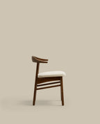 Japandi Stuhl Timons – Nussbaum, Beige – weitere Ansicht