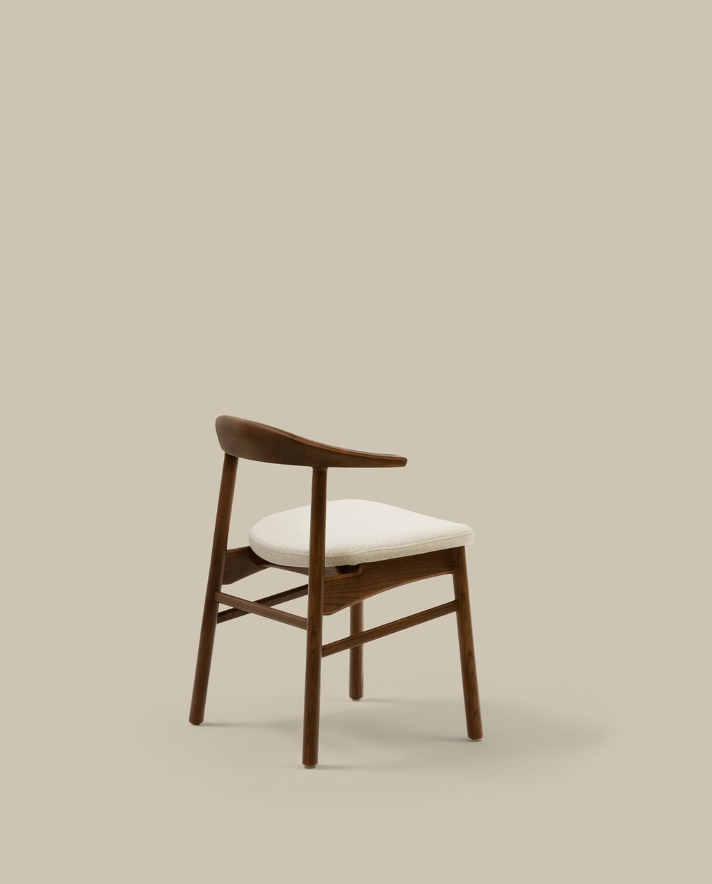 Japandi Stuhl Timons – Nussbaum, Beige – weitere Ansicht