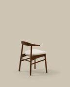 Japandi Stuhl Timons – Nussbaum, Beige – weitere Ansicht