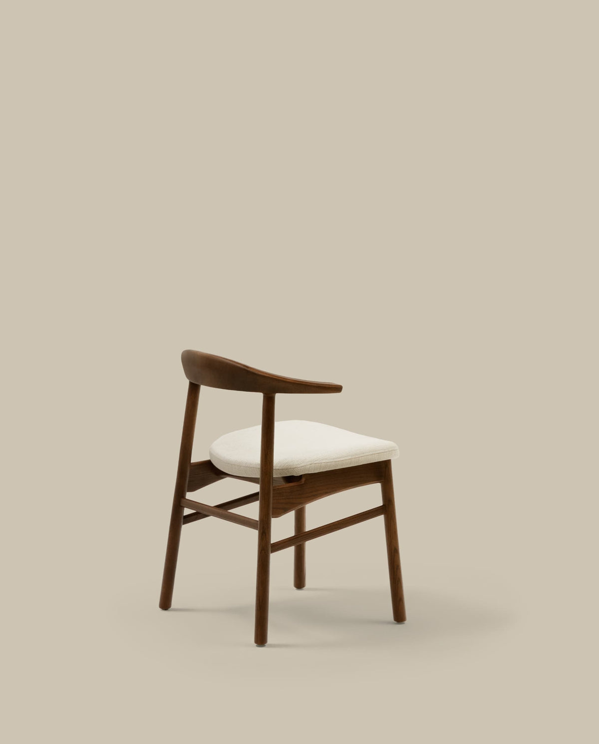 Japandi Stuhl Timons – Nussbaum, Beige – weitere Ansicht