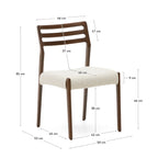 Japandi Stuhl Cudia – Nussbaum, Beige – weitere Ansicht
