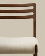 Japandi Stuhl Cudia – Nussbaum, Beige – weitere Ansicht