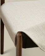 Japandi Stuhl Cudia – Nussbaum, Beige – weitere Ansicht