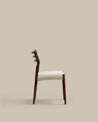 Japandi Stuhl Cudia – Nussbaum, Beige – weitere Ansicht