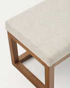 Japandi Bank Loya – Nussbaum, Beige, 128 cm – weitere Ansicht