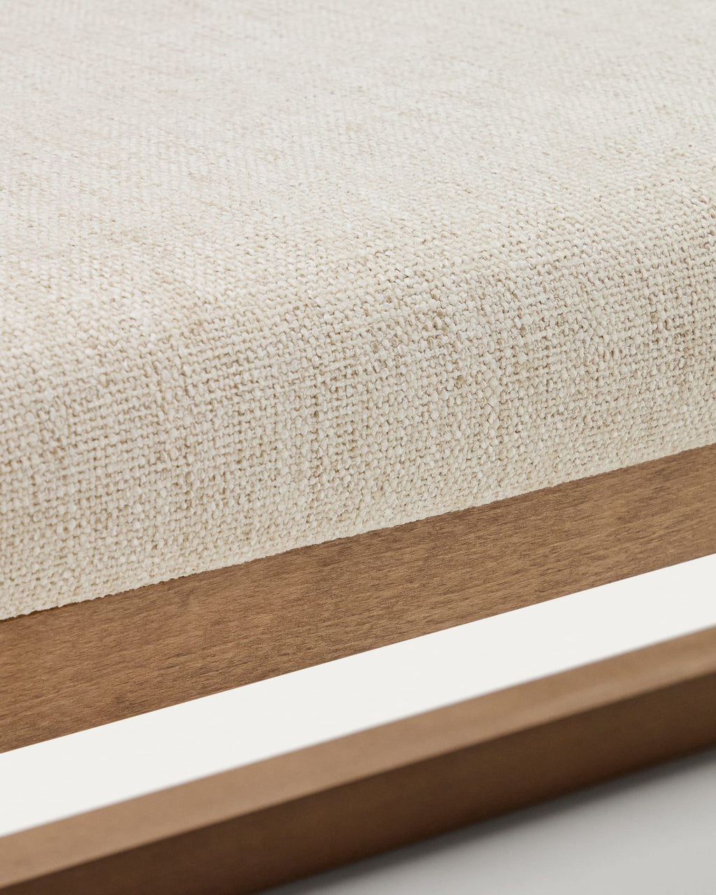 Japandi Bank Loya – Nussbaum, Beige, 128 cm – weitere Ansicht