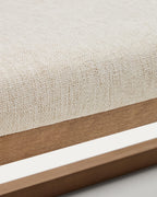 Japandi Bank Loya – Nussbaum, Beige, 128 cm – weitere Ansicht