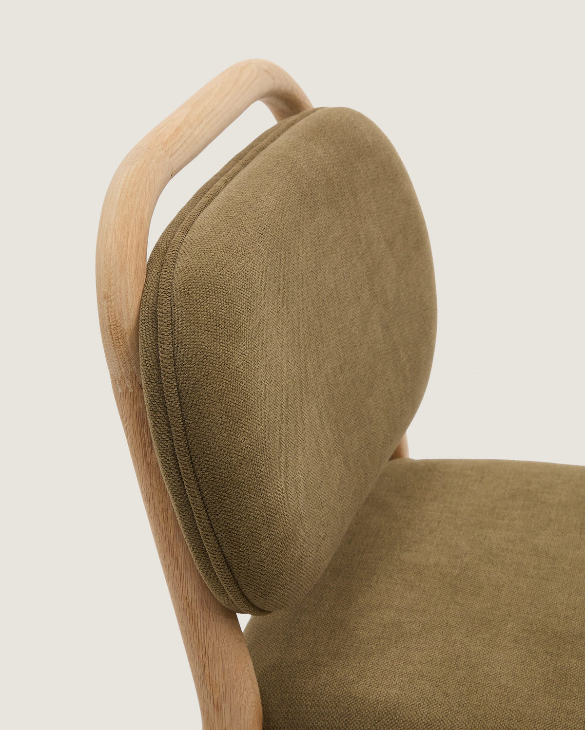 Japandi Hocker Helda – Chenille, Grün, 65 cm – weitere Ansicht