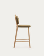 Japandi Hocker Helda – Chenille, Grün, 65 cm – weitere Ansicht