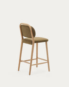 Japandi Hocker Helda – Chenille, Grün, 65 cm – weitere Ansicht