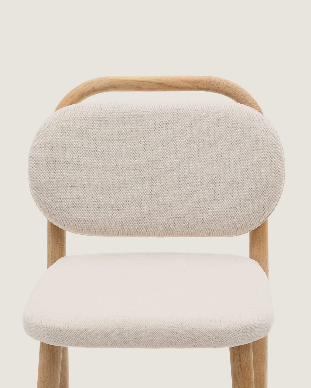 Japandi Hocker Helda – Chenille, Beige, 65 cm – weitere Ansicht
