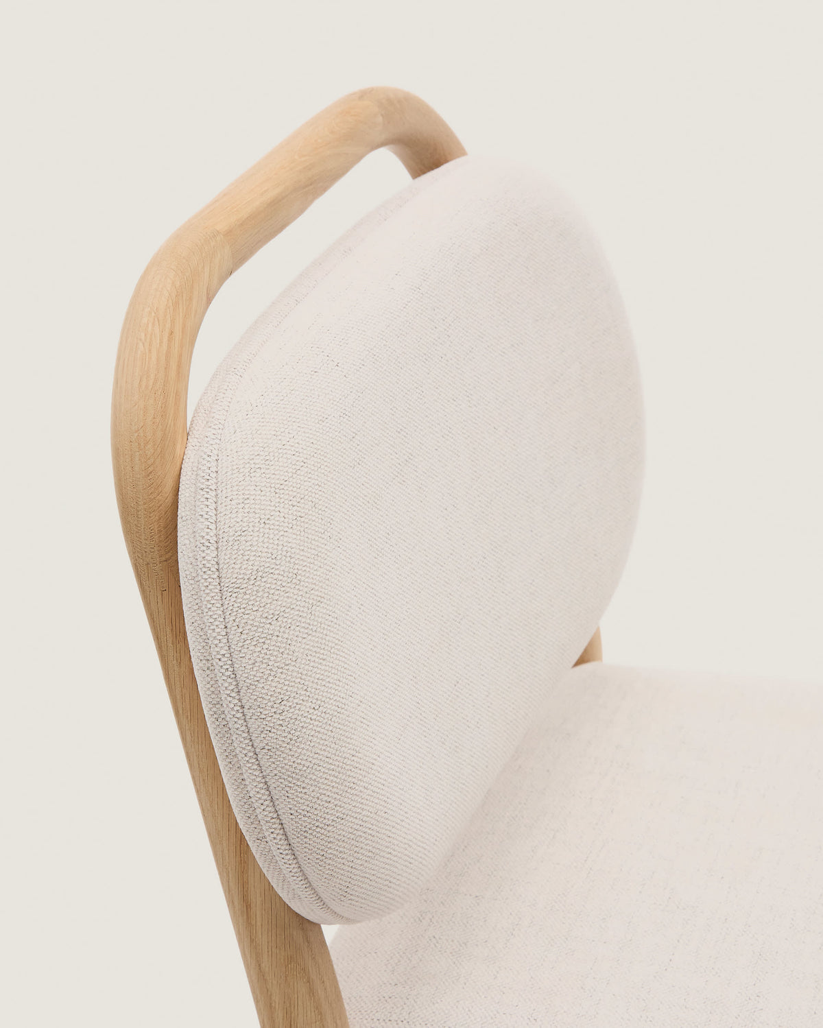 Japandi Hocker Helda – Chenille, Beige, 65 cm – weitere Ansicht