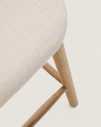 Japandi Hocker Helda – Chenille, Beige, 65 cm – weitere Ansicht