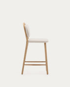 Japandi Hocker Helda – Chenille, Beige, 65 cm – weitere Ansicht