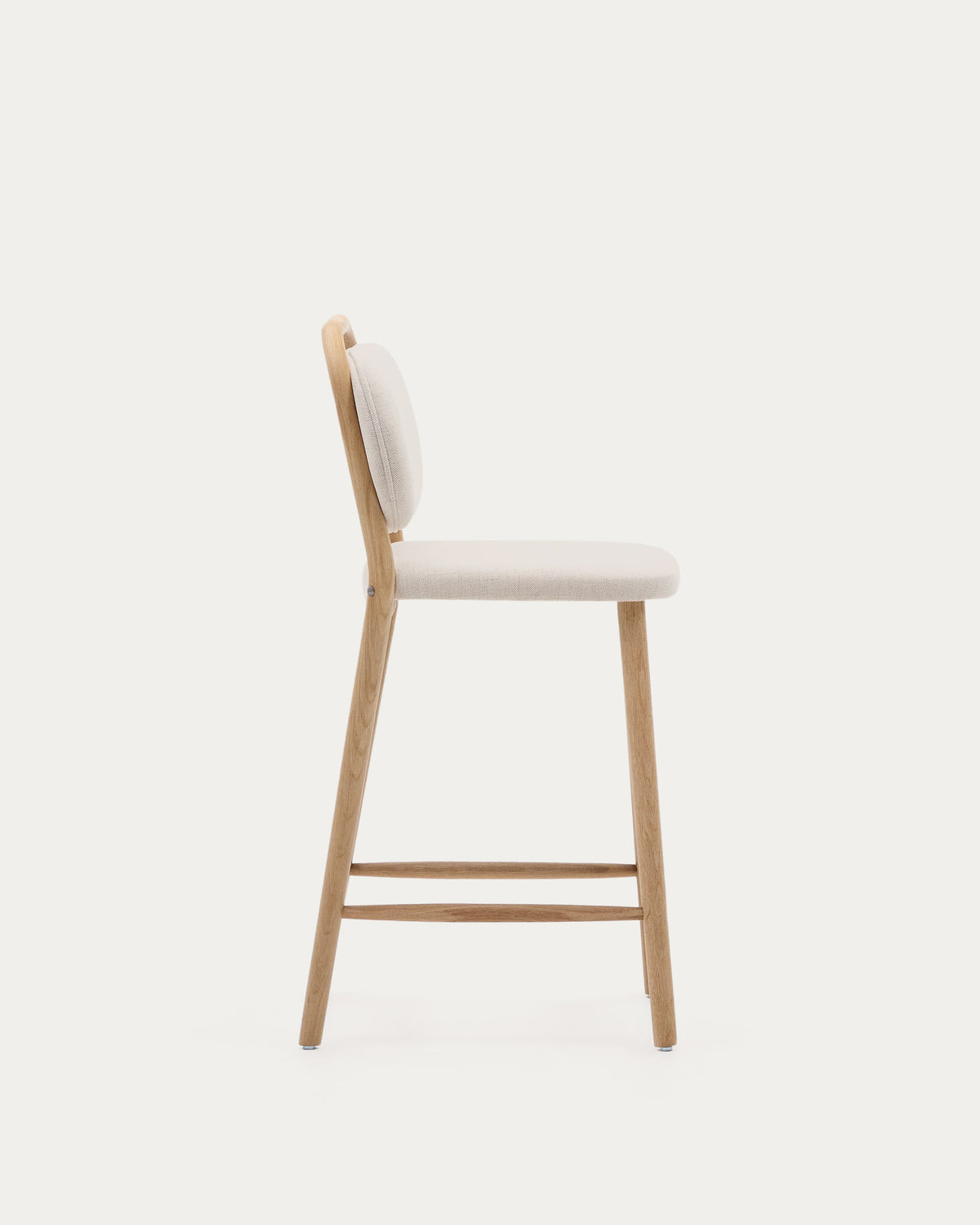 Japandi Hocker Helda – Chenille, Beige, 65 cm – weitere Ansicht