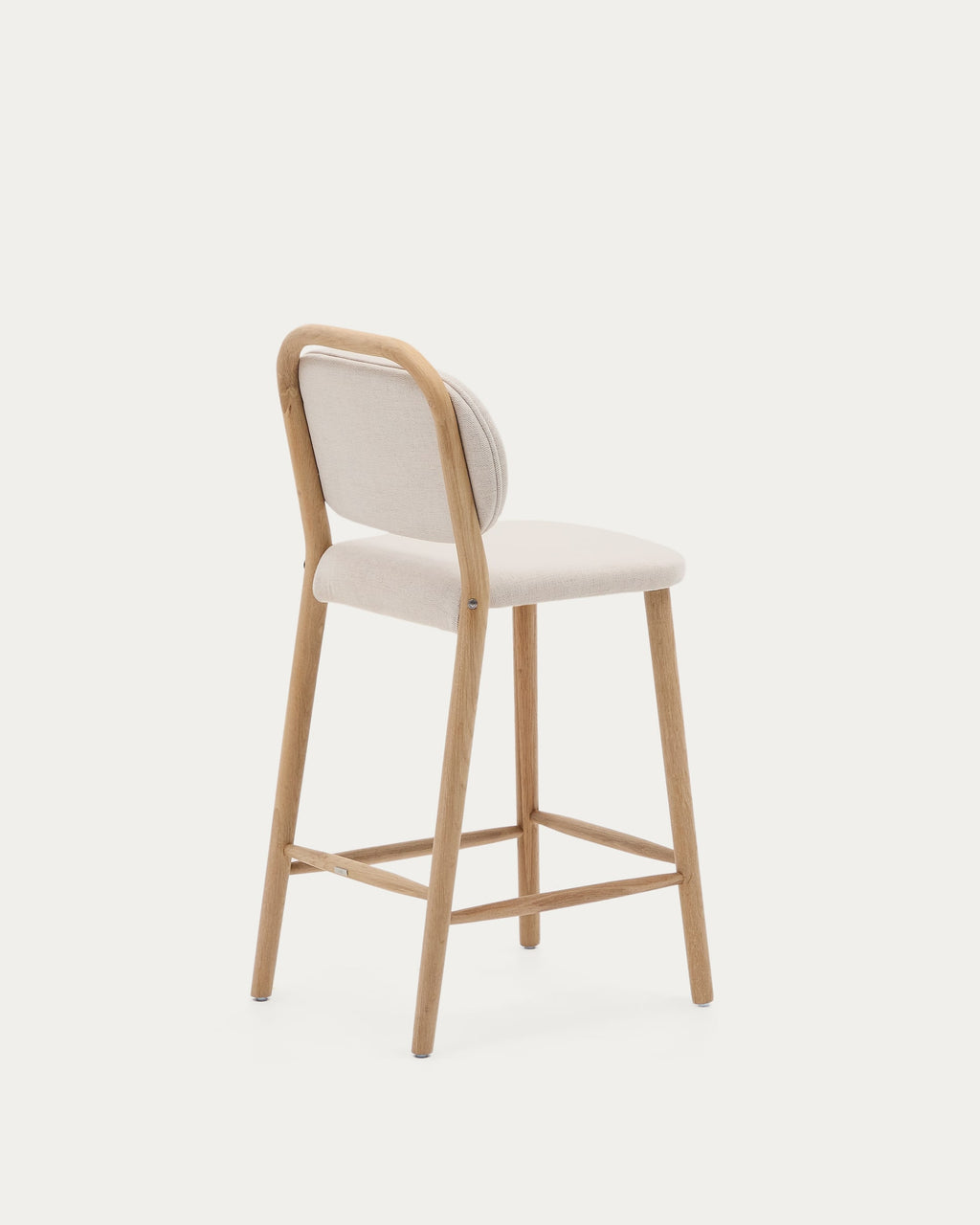 Japandi Hocker Helda – Chenille, Beige, 65 cm – weitere Ansicht