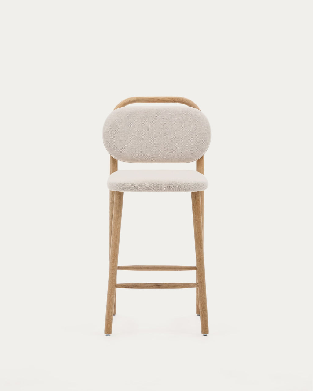 Japandi Hocker Helda – Chenille, Beige, 65 cm – weitere Ansicht