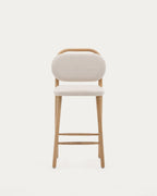 Japandi Hocker Helda – Chenille, Beige, 65 cm – weitere Ansicht