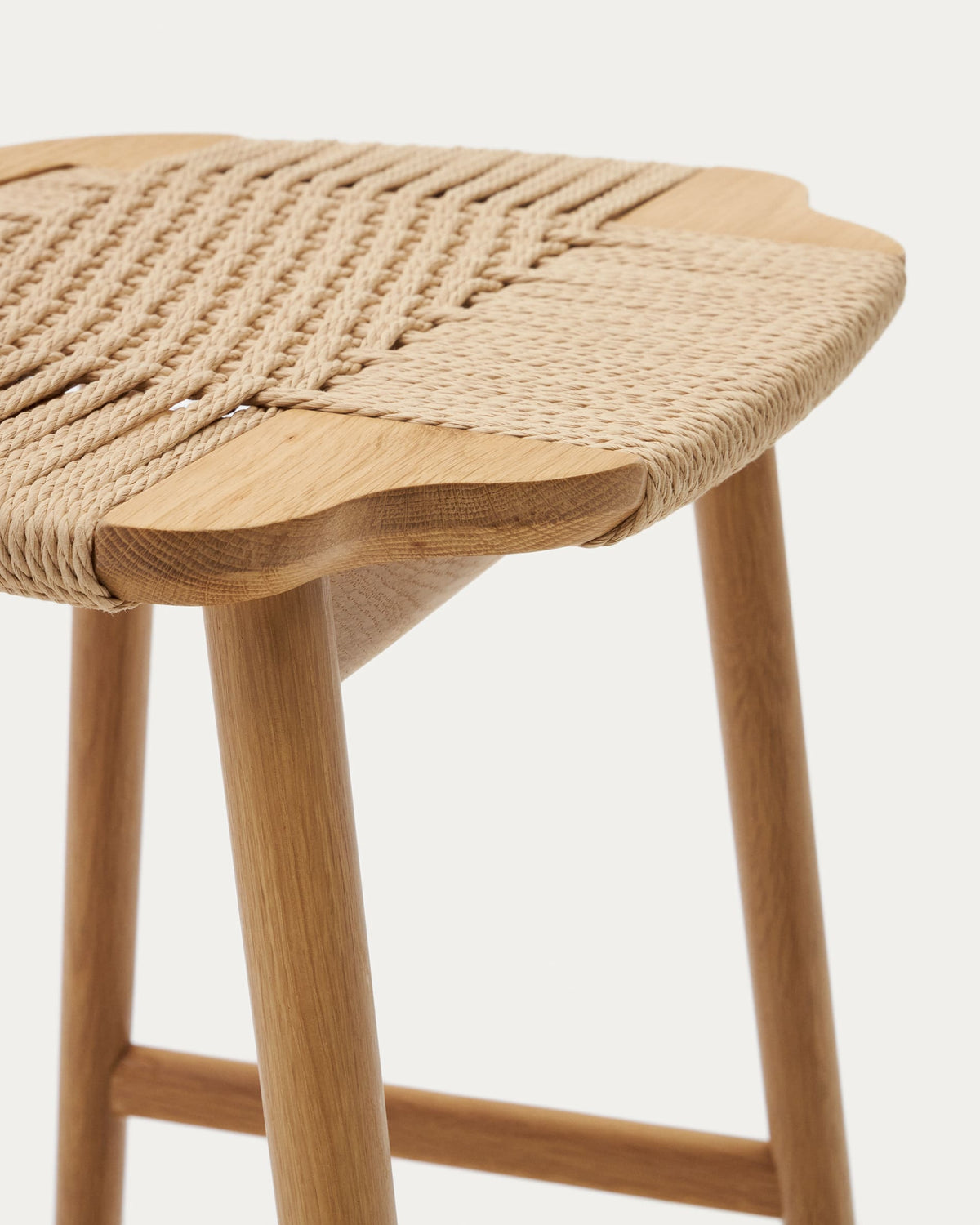 Japandi Hocker Enit – Eiche, Beige, 65cm – weitere Ansicht