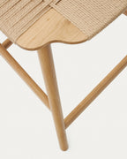 Japandi Hocker Enit – Eiche, Beige, 65cm – weitere Ansicht