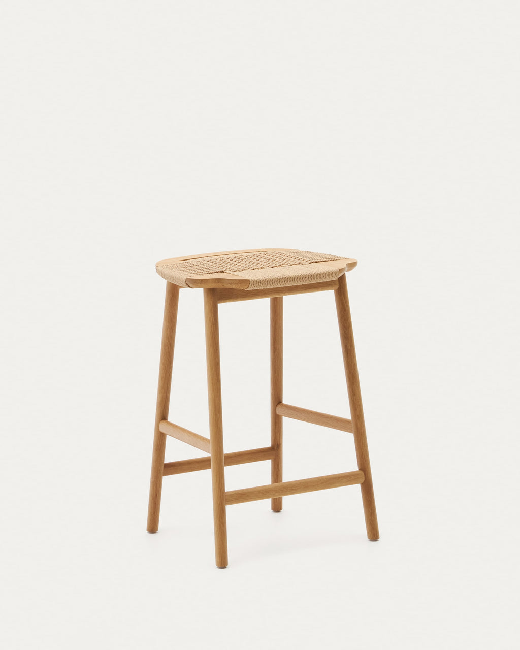Japandi Hocker Enit – Eiche, Beige, 65cm – Produktansicht