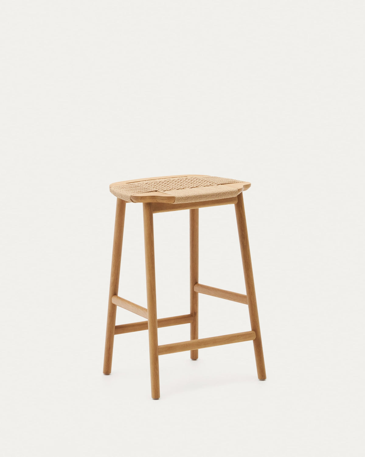 Japandi Hocker Enit – Eiche, Beige, 65cm – Produktansicht