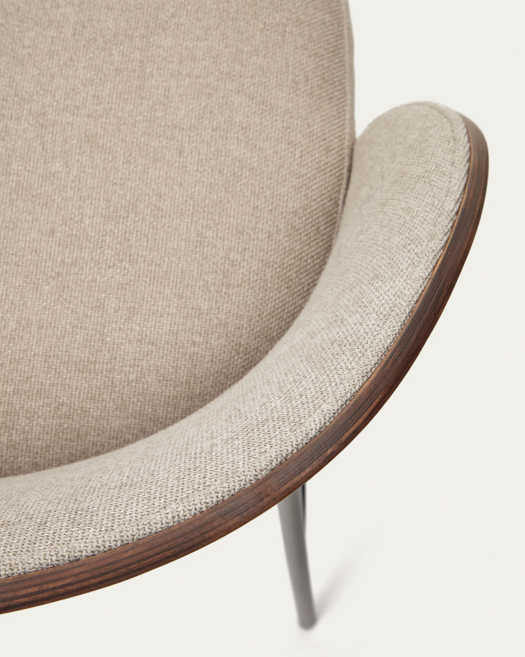 Japandi Hocker Eamy – Chenille, Hellbraun, 65 cm – weitere Ansicht