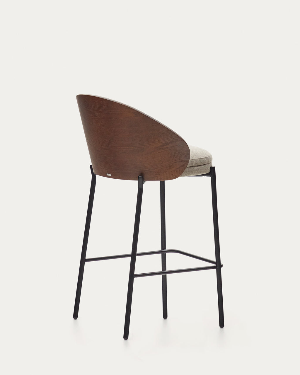 Japandi Hocker Eamy – Chenille, Hellbraun, 65 cm – weitere Ansicht