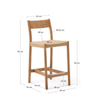 Japandi Barhocker Yalia – Eiche, Natur, 65 cm – weitere Ansicht
