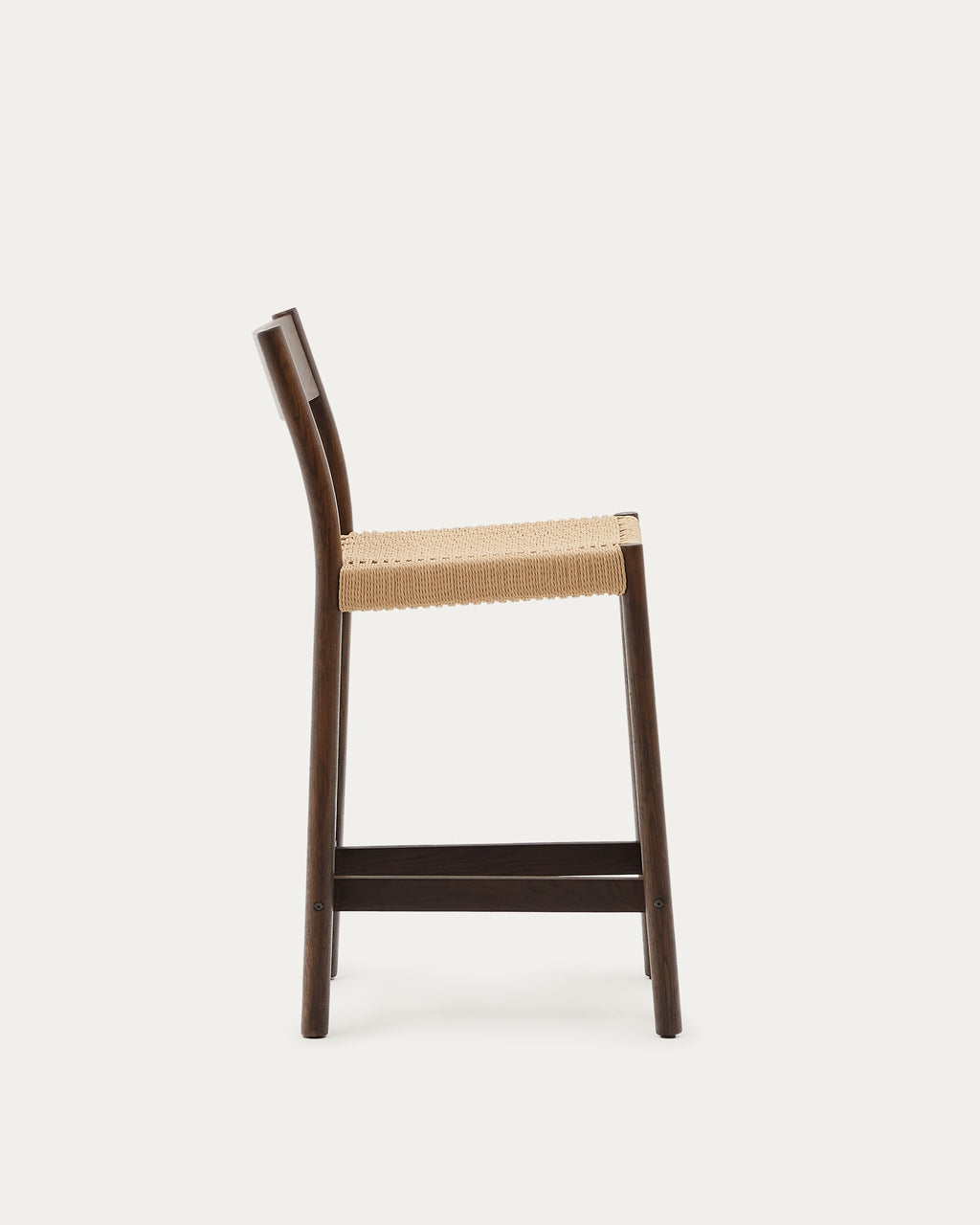 Japandi Barhocker Yalia – Eiche, Nussbaum, 65 cm – weitere Ansicht