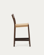 Japandi Barhocker Yalia – Eiche, Nussbaum, 65 cm – weitere Ansicht