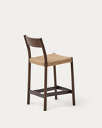 Japandi Barhocker Yalia – Eiche, Nussbaum, 65 cm – weitere Ansicht
