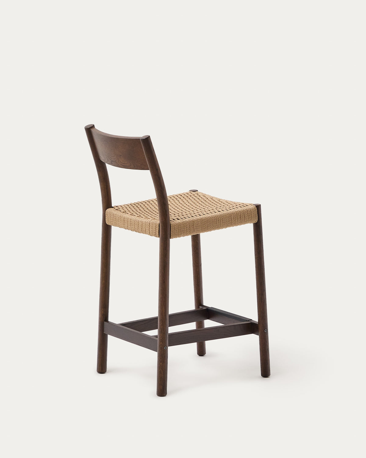 Japandi Barhocker Yalia – Eiche, Nussbaum, 65 cm – weitere Ansicht